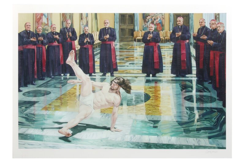 Cosmo Sarson, ‘Breakdancing Jesus - Vatican’, 2004, Print, Screenprint on paper, Chiswick Auctions