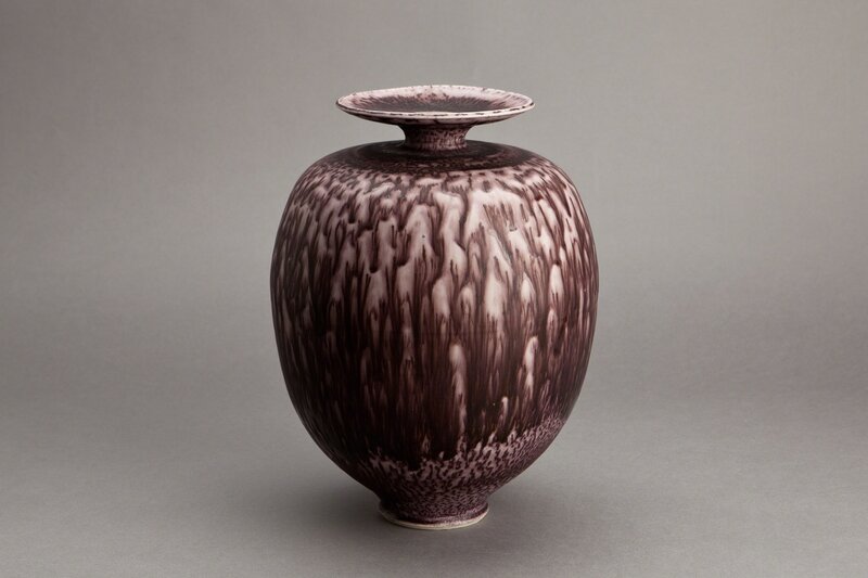 Brother Thomas Bezanson, ‘Vase, dark red textured nickel glaze’, N/A, Design/Decorative Art, Porcelain, Pucker Gallery