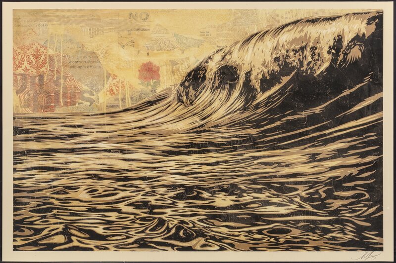 Shepard Fairey, ‘Dark Wave’, 2017, Print, Offset lithograph in colors on speckled cream paper, Heritage Auctions