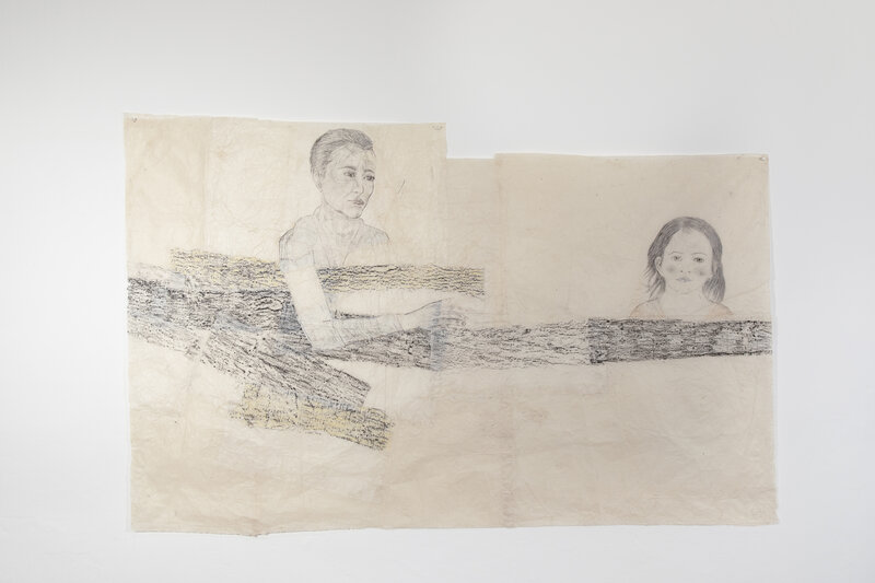 Kiki Smith, ‘Floating 3’, 2012, Drawing, Collage or other Work on Paper, Ink and colored pencil on Napalese paper, GALLERIA CONTINUA