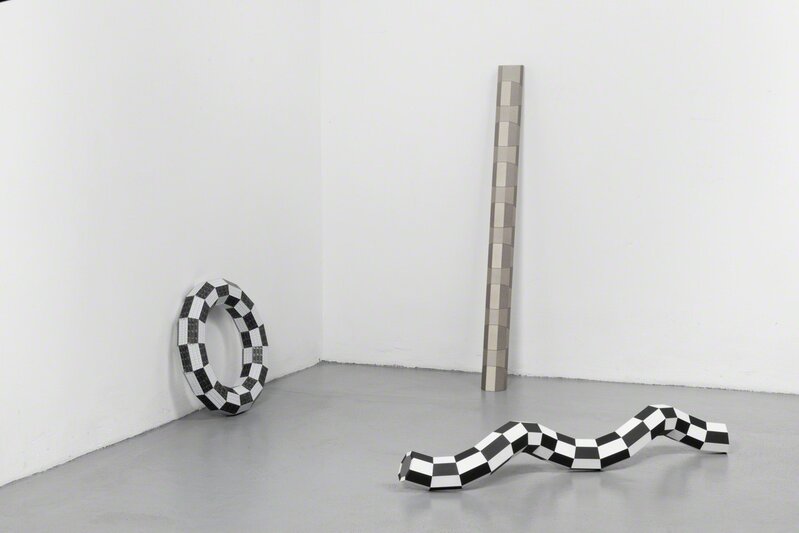 Roman Pfeffer, ‘Mazzocchio Twist I’, 2013, Sculpture, Metal tape measure, MDF, Raum mit Licht