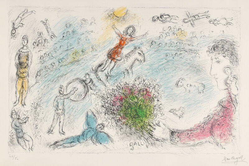 Marc Chagall, ‘L’Âme du cirque (Spirit of the Circus)’, 1980, Print, Lithograph in colors, on Arches paper, will full margins., Phillips