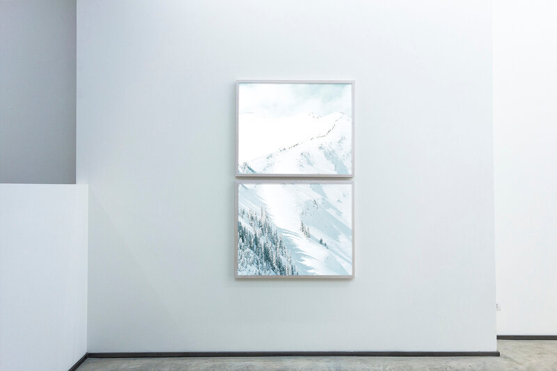 Walter Niedermayr, ‘The Aspen Series 205/2009 - diptych’, 2009, Photography, Digital pigment print on Hahnemühle paper Fine Art Pearl, mounted on an AluDibond carrier plate with acrylic glass and wooden frame, Diptych - 2 panels, American Friends of Museums in Israel Benefit Auction