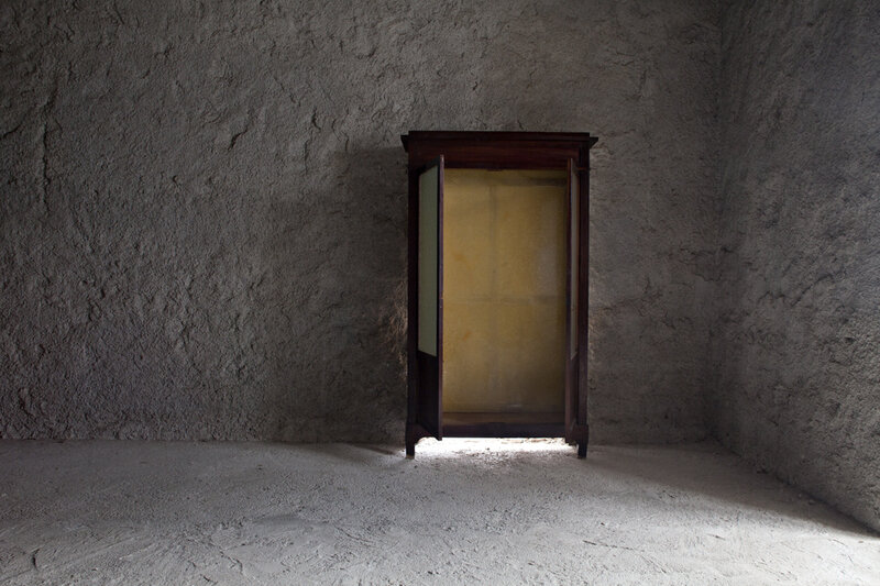 Gian Maria Tosatti, ‘4_Ritorno a casa - archeologia (armadio)’, 2015, Sculpture, Wood, wax, glass, Lia Rumma