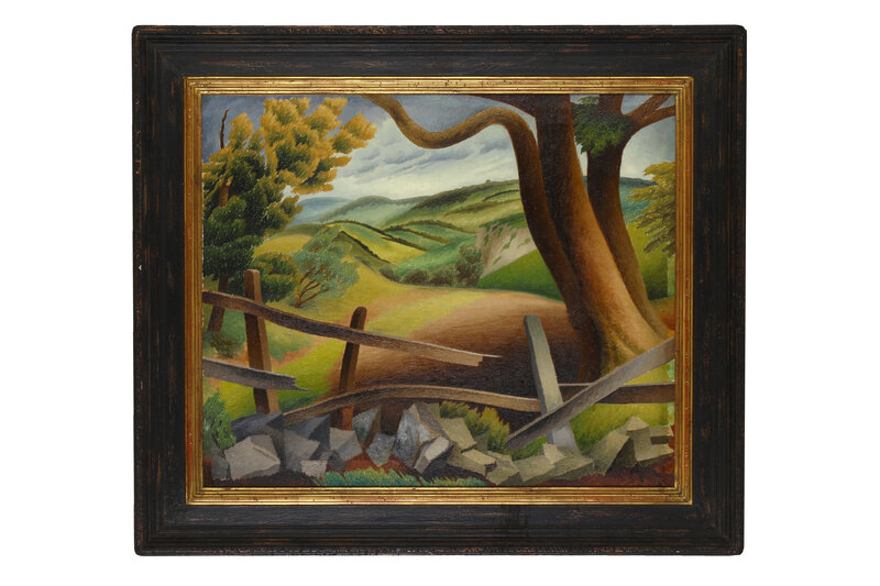ATTRIBUTED TO DAPHNE FEDARB, ‘Broken fence ’, Painting, Oil on canvas, Chiswick Auctions