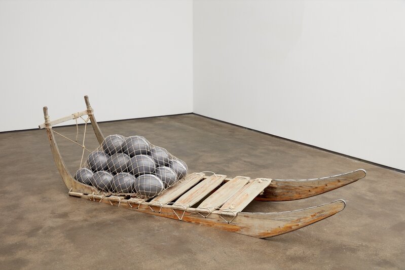 Julian Charrière, ‘Empire’, 2019, Sculpture, Used sled, lead sculptures, Sean Kelly Gallery