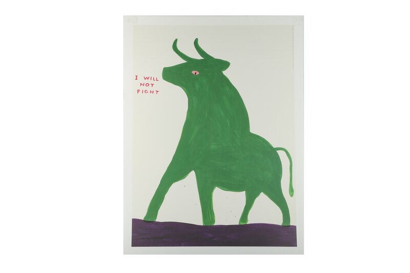 David Shrigley, ‘I will not fight’, Posters, Exhibition poster, Chiswick Auctions