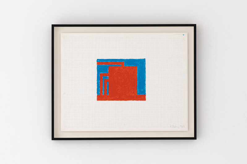Peter Halley, ‘Untitled’, 1989, Drawing, Collage or other Work on Paper, Acrylic painting on graph paper, Edouard Simoens Gallery