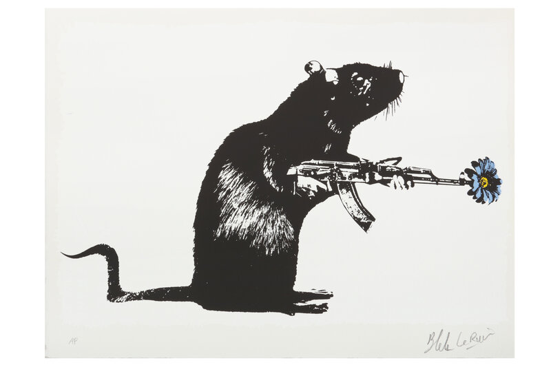 Blek le Rat, ‘The Warrior’, 2016, Print, Screenprint on paper, Chiswick Auctions