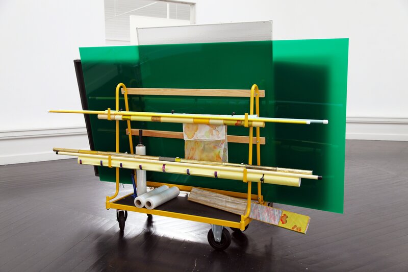 Maiken Bent, ‘TROLLEY #1 ’, 2015, Other, Schaumstoff / Acrylic, white board, silk, leather, imitated, leather, wood, thread, plastic, nylon, foam, KW Institute for Contemporary Art