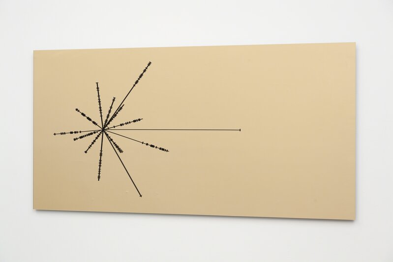 Collin Parson, ‘Pulsar Map’, 2016, Sculpture, Gold-tone mirrored acrylic with laser cut acrylic, Michael Warren Contemporary