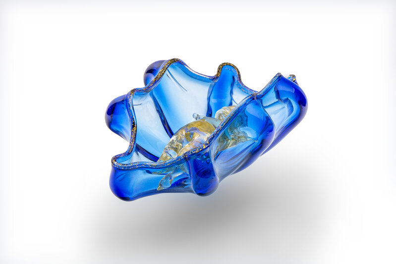 Dale Chihuly, ‘Dale Chihuly Original One of a Kind Golden Putti in Azure Blue Seaform Glass’, 2006, Sculpture, Hand Blown Glass, Modern Artifact