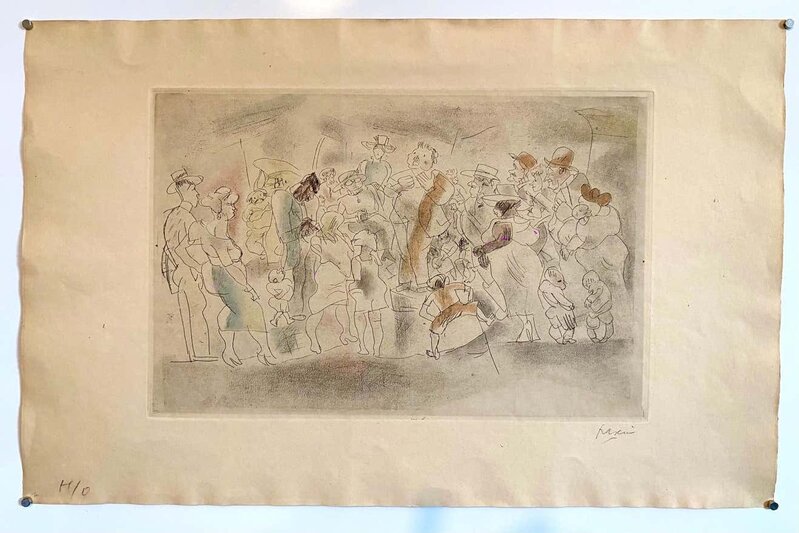 Jules Pascin, ‘Untitled’, Early 20th Century, Drawing, Collage or other Work on Paper, Paper, Watercolor, Etching, Lions Gallery