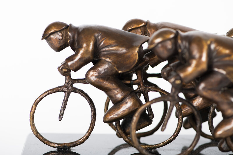 MacKenzie Thorpe, ‘The Race’, 2018, Sculpture, Cast-sculpture in bronze., Off The Wall Gallery