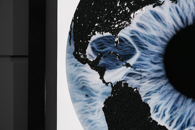 Marc Quinn, ‘'Iris' with Diamond Dust, Blue/Black’, 2019, Print, Silkscreen, Diamond Dust, Arton Contemporary