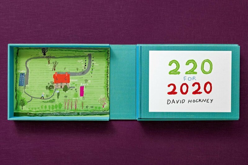 David Hockney, ‘David Hockney. 220 for 2020. Limited Edition Artist's Book. Estate Stamped.’, 2022, Books and Portfolios, Hardcover, 2 volumes in a clamshell box; Vol. 1: 17.2 x 12.3 in., 236 pages; Vol. 2: 11 x 7.8 in., 174 pages, TASCHEN