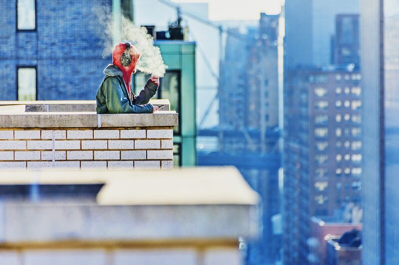 Mitchell Funk, ‘High in the City  (Blowing Smoke  and Vaping Upper East Side )’, 2019, Photography, Inkjet archival print, Robert Funk Fine Art