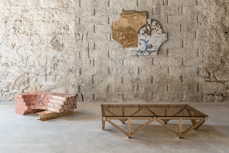 Roberto Sironi, ‘Baalbeck Coffee Table’, 2018, Design/Decorative Art, Casted Bronze and Marmo di Rima, Carwan Gallery
