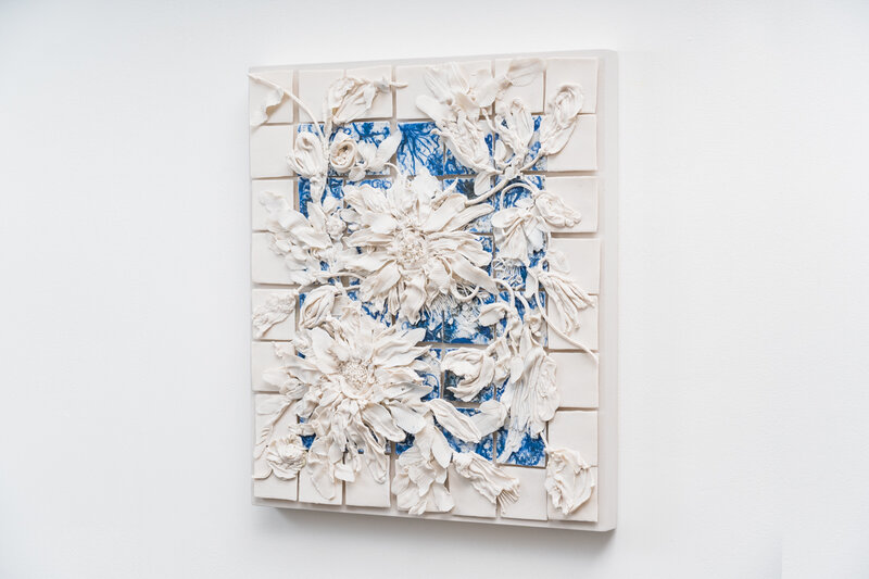 Mindy Horn, ‘Mindy Horn, Delft, USA’, 2020, Design/Decorative Art, Porcelain with Mason Stain on Painted Wood Panel, Todd Merrill Studio