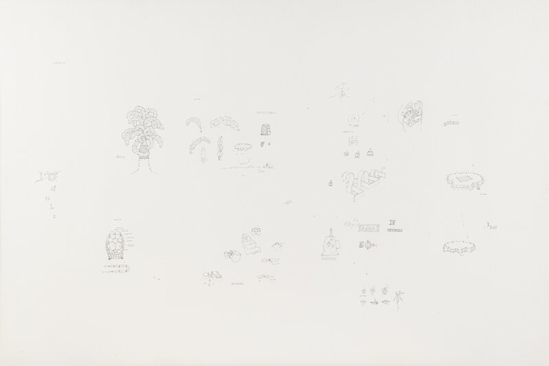 Gianfranco Baruchello, ‘Piccole glorie’, 1981, Drawing, Collage or other Work on Paper, Graphite on paper, Martini Studio d'Arte