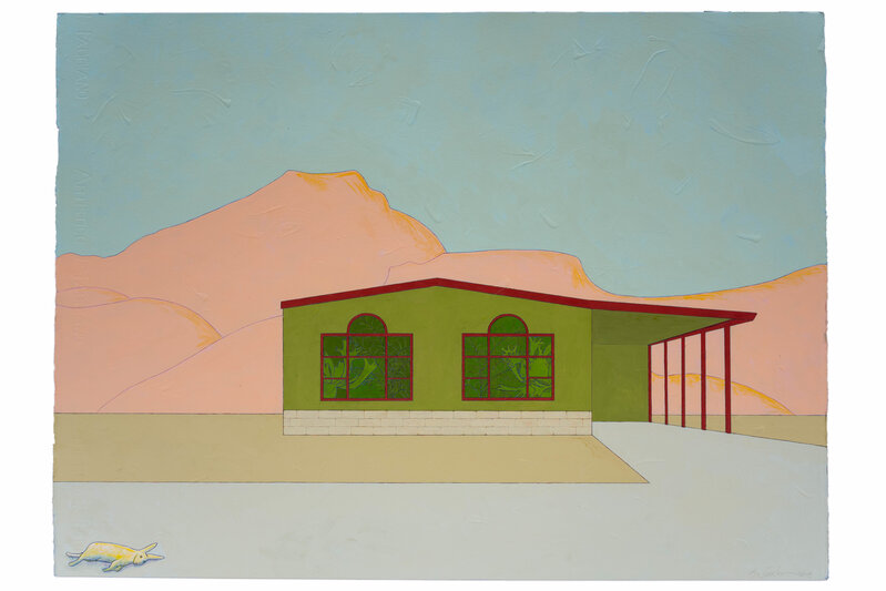 Barbara Schreiber, ‘The Green House’, 2018, Painting, Acrylic on paper, Toshkova Fine Art Advisory