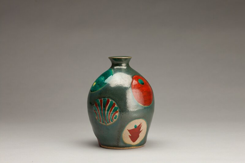Tomoo Hamada, ‘Vase, blue glaze with akae decoration’, N/A, Other, Stoneware, Pucker Gallery