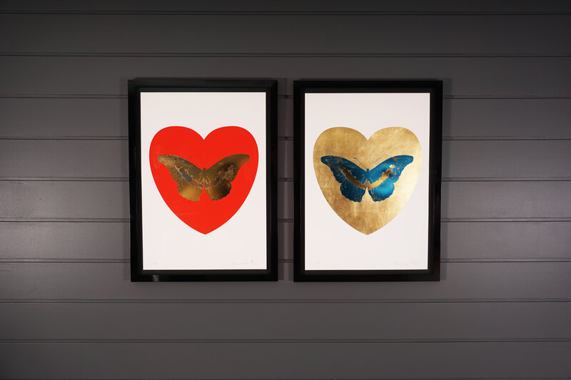 Damien Hirst, ‘I Love You, Butterfly, Blue & Gold’, 2015, Print, Silkscreen, Gold Leaf, Foil Block, Arton Contemporary