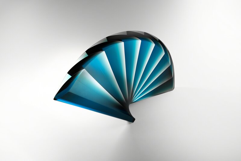 Laszlo Lukacsi, ‘"Blue Fan"’, 2015, Sculpture, Glass, J. Lohmann Gallery