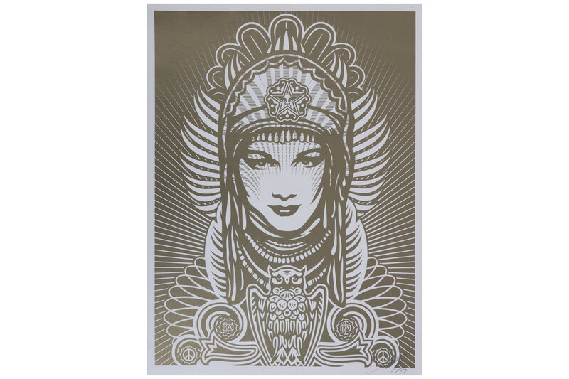 Shepard Fairey, ‘Peace Goddess (Gold)’, 2007, Print, Screenprint in colours on paper, Chiswick Auctions