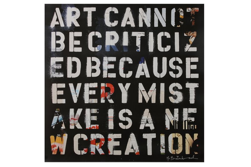 Blek le Rat, ‘Art Cannot Be Criticized’, Posters, Poster, Chiswick Auctions