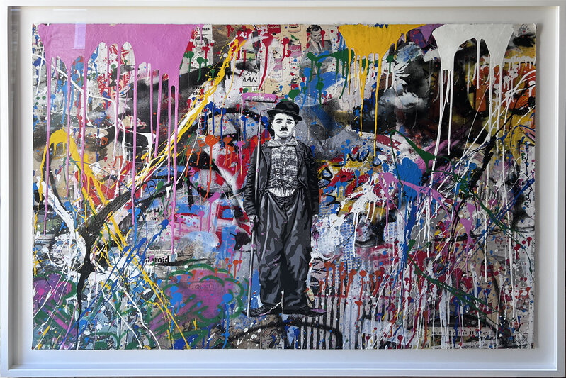 Mr. Brainwash, ‘Charlie Chaplin’, 2018, Drawing, Collage or other Work on Paper, Silkscreen and mixed media on paper, Artsy Auctions