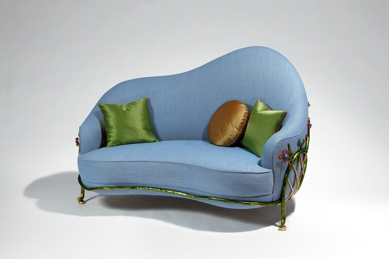 Mattia Bonetti, ‘Garden Loveseat’, 2011, Design/Decorative Art, Gilded wrought-iron with upholstery, Kasmin