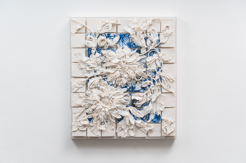 Mindy Horn, ‘Mindy Horn, Delft, USA’, 2020, Design/Decorative Art, Porcelain with Mason Stain on Painted Wood Panel, Todd Merrill Studio