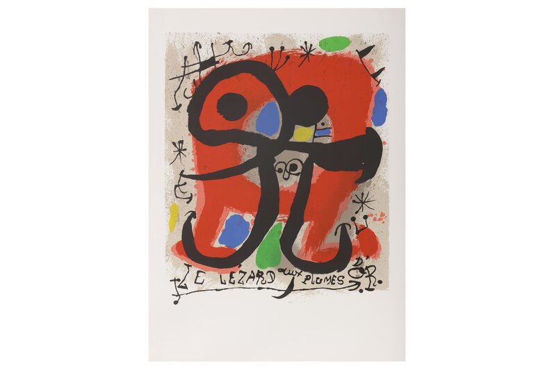 Joan Miró, ‘Le Lezards aux Plumes’, 1971, Posters, Lithographic poster in colours on wove, Chiswick Auctions