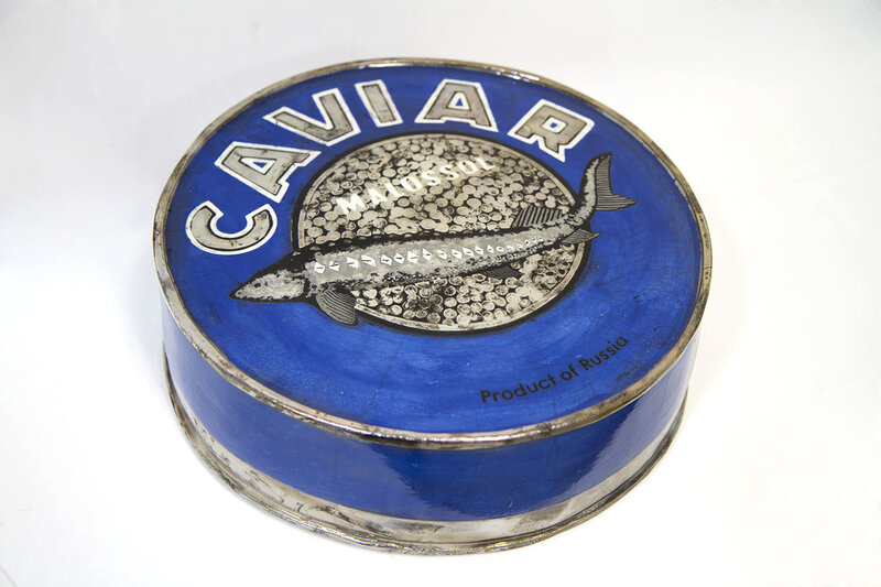 Karen Shapiro, ‘Caviar Tin’, 2019, Sculpture, Raku ceramic, CODA Gallery