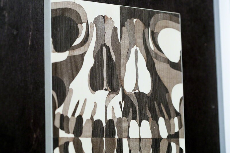 Matt R. Phillips, ‘Human Skull’, 2015, Drawing, Collage or other Work on Paper, Hand-cut wood collage, Paradigm Gallery + Studio