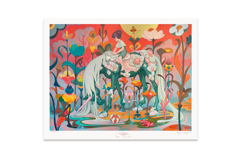 James Jean, ‘TRAVELER’, 2018, Print, Printed on archival 310 gsm 100% cotton-rag paper with archival pigment-based ink  Silkscreened enhancement  Sculpted embossing  Embossed chop, Dope! Gallery