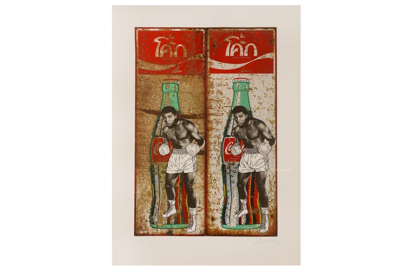 Pakpoom Silaphan, ‘Double Ali and Coke’, 2014, Print, Silkscreen and Inkjet on paper, Chiswick Auctions