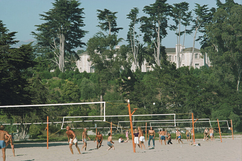 Slim Aarons, ‘Volleyball In Santa Barbara’, 1975, Photography, C print, IFAC Arts