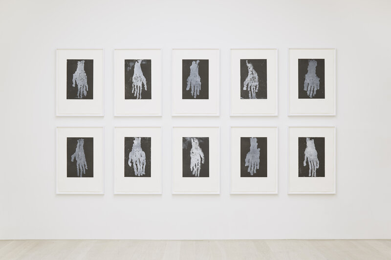 Georg Baselitz, ‘Mano IV (White)’, 2019, Print, Aquatint and sugar-lift aquatints from two plates on 300gsm Hahnemühle Bütten paper, Cristea Roberts Gallery