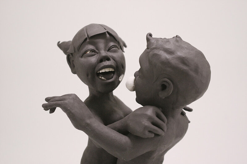 Kyungmin Park, ‘Double Trouble’, 2013, Sculpture, Cone 4 Black Stoneware, Underglaze, Cerbera Gallery