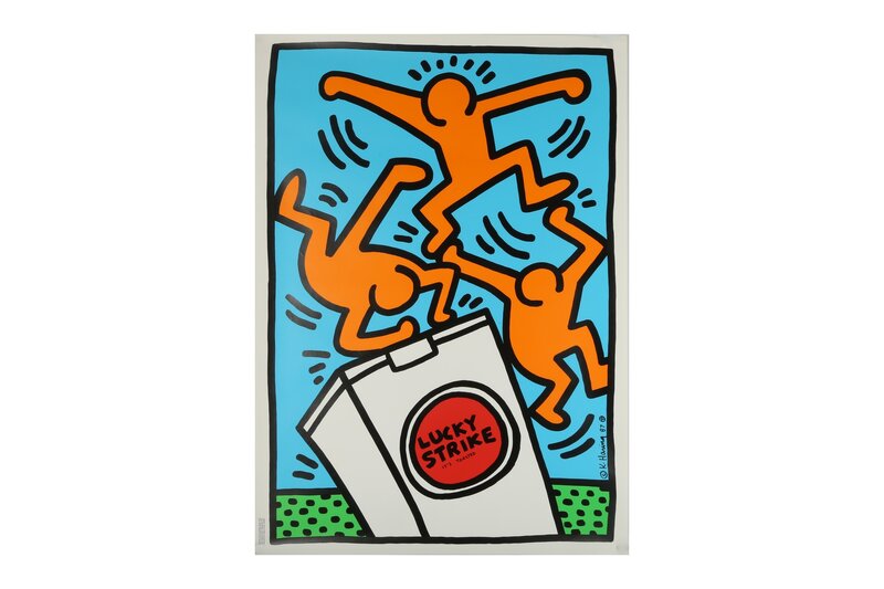 Keith Haring, ‘Lucky Strike It's Toasted (Blue)’, Print, Chiswick Auctions
