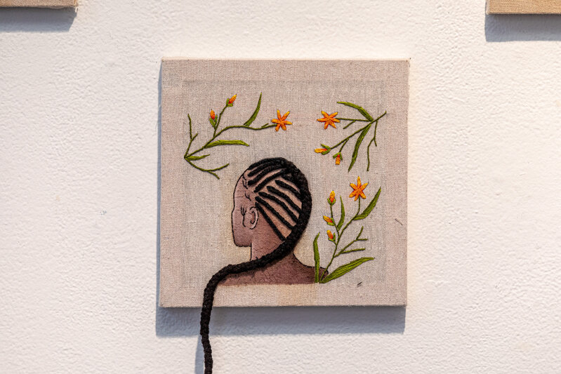 Delany Jackson, ‘Threaded Through the Roots #1’, 2021, Painting, Embroidered oil painting, LAUNCH LA