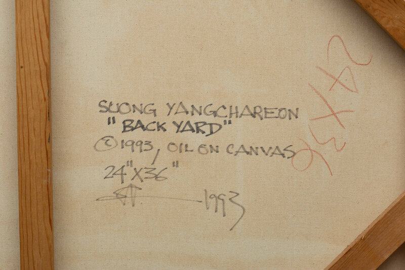 Suong Yangchareon, ‘Backyard’, 1993, Painting, Oil on canvas, John Moran Auctioneers