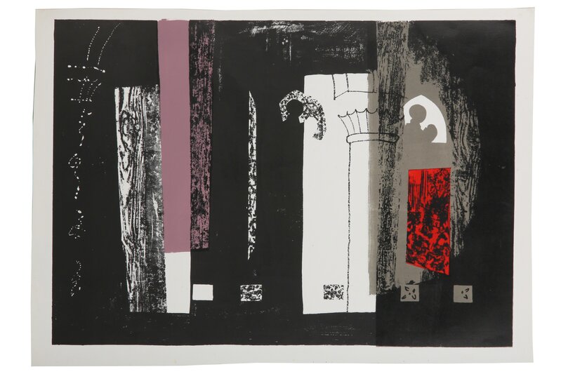 John Piper, ‘Inglesham, Wiltshire: A rustic medieval interior’, Print, Lithograph in colours, Chiswick Auctions