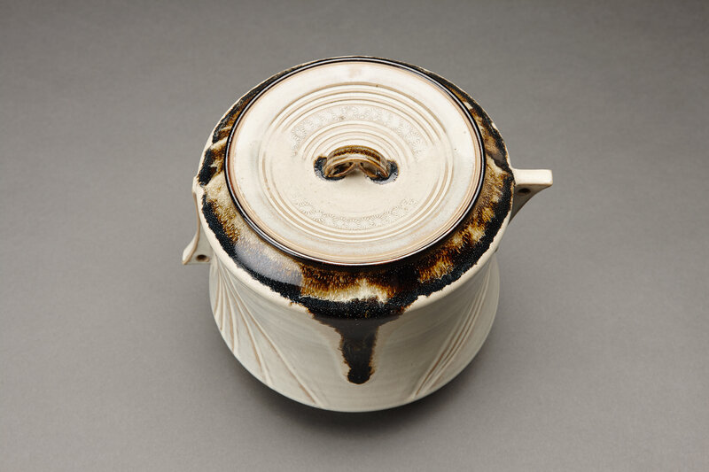 Miraku Kamei XV, ‘Water container (mizusashi) with ceramic lid , white glaze’, N/A, Other, Stoneware, Pucker Gallery