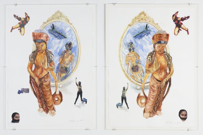 Margaret Harrison, ‘Shut the Fuck Up’, 2013, Painting, Watercolor on paper, Ronald Feldman Gallery