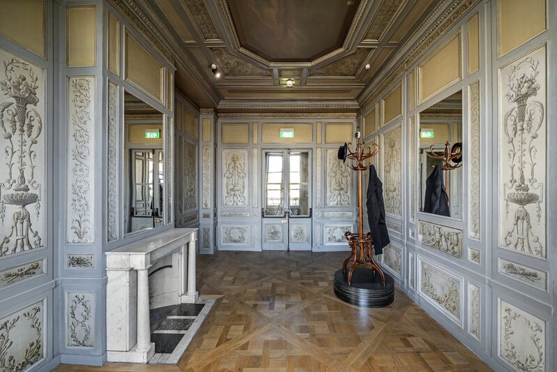 Jannis Kounellis, ‘Untitled’, 2015, Installation, Coat hanger with hat and coat on iron plates, Monnaie de Paris