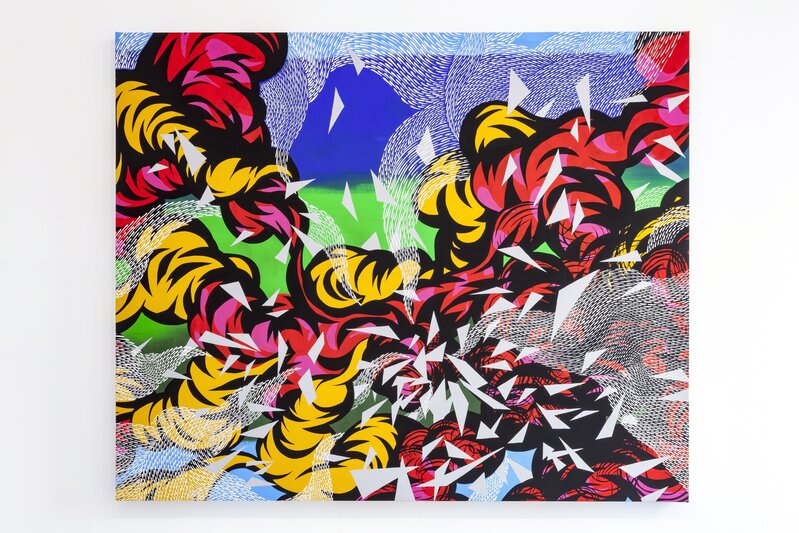 David Ellis, ‘Summer Quintet #17’, 2017, Painting, Roscoe Off Broadway scenic paint on canvas, Mattress Factory