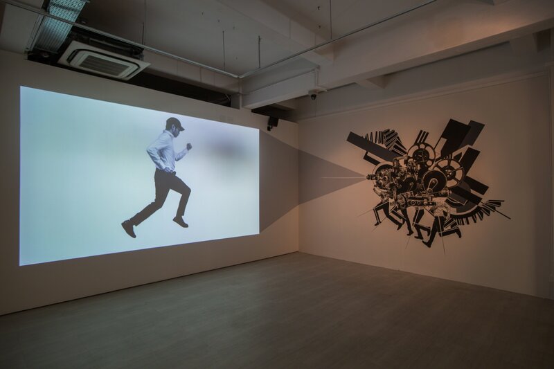 Victor Balanon, ‘The Man Who’, 2017, Installation, Single-channel video projection with sound, and site-specific wall painting, Singapore Art Museum (SAM)